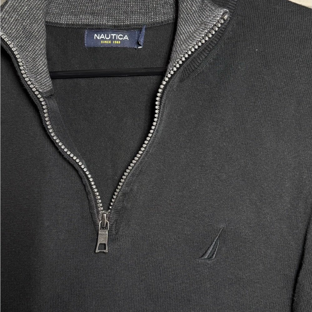 Nautica Men's Gray Zip-Up Sweater